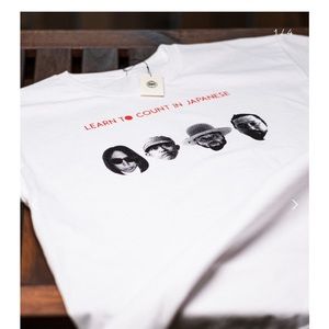VERY RARE T-NES TOKYO-G LEARN TO COUNT IN JAPANESE HAND-PRINTED T-SHIRT SIZE XL